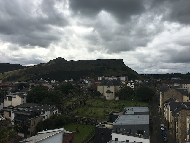 Salisbury Crags as seen from Regent Road.