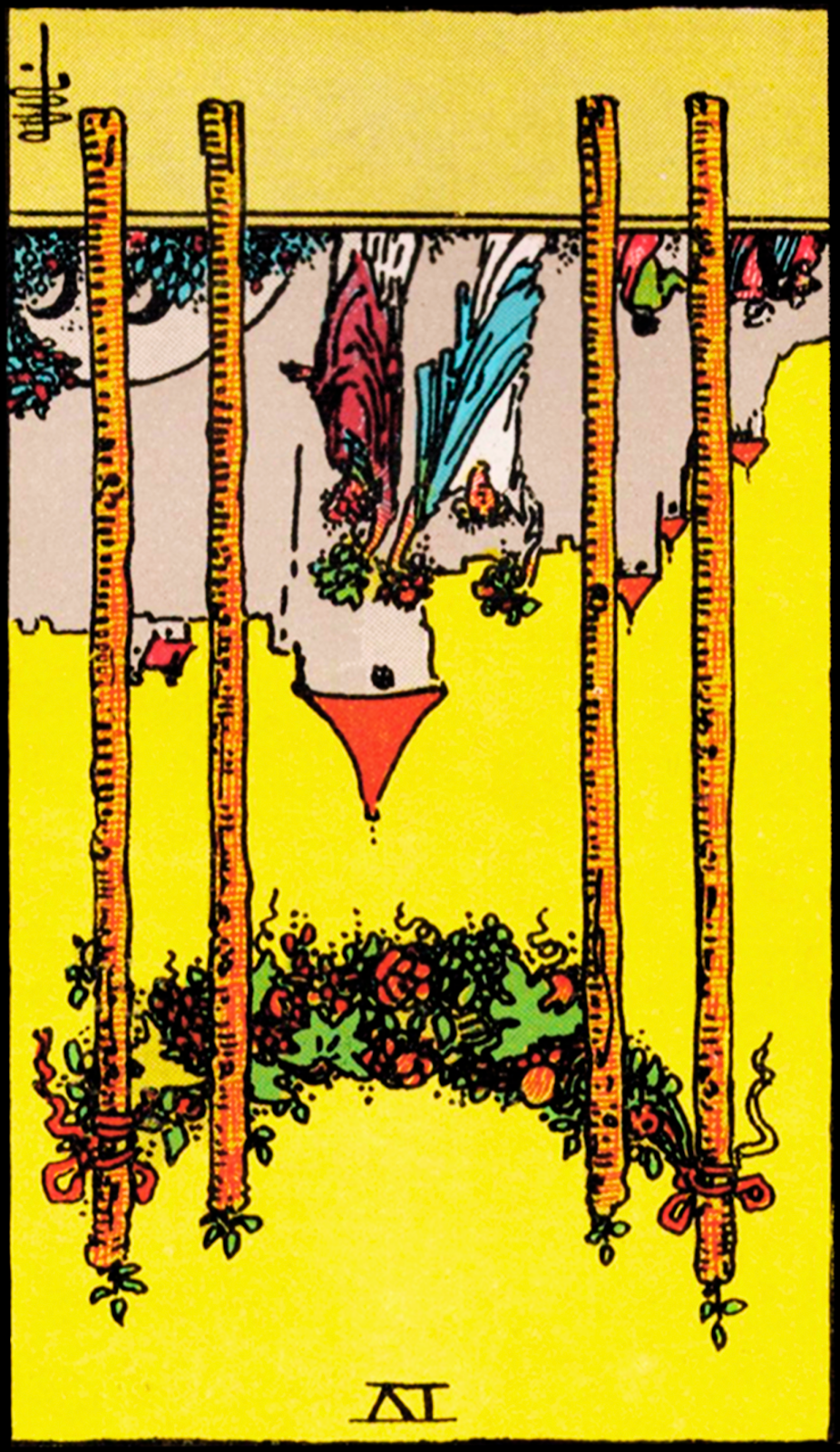 The Reversed Four of Wands Tarot Card Meanings