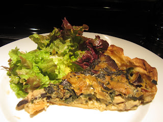 Red Chard Mushroom Tart Vegetarian