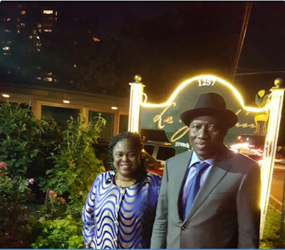 Goodluck Jonathan Hangs Out With Wife Dame Patience In New Jersey. (Photos)
