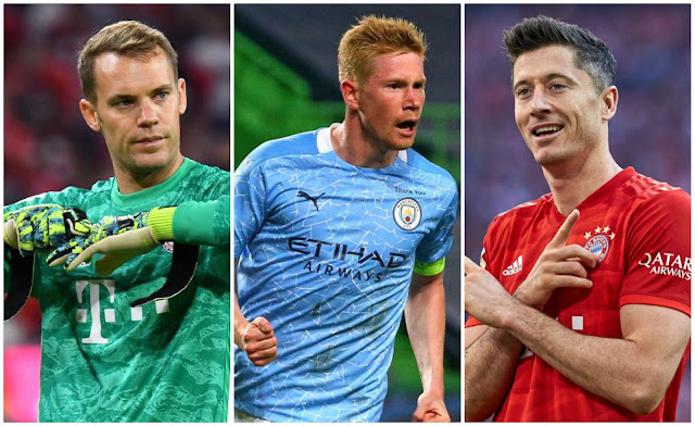 De Bruyne, Lewandowski, Neuer on UEFA player of the year shortlist, Messi and Ronaldo missing