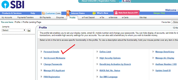 Change Registered Mobile Number in SBI online