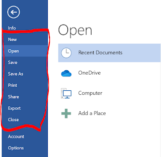Fungsi New, Fungsi Open, Fungsi Save, Fungsi Save As, Fungsi Print, Fungsi Export, Fungsi Close, Microsoft Word