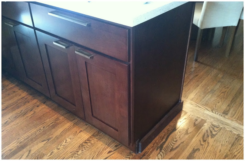 Shaker-style cabinetry has clean straight lines, all 90 degree angles  title=