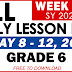 GRADE 6 DAILY LESSON LOG (Quarter 4: WEEK 2) MAY 8-12, 2023