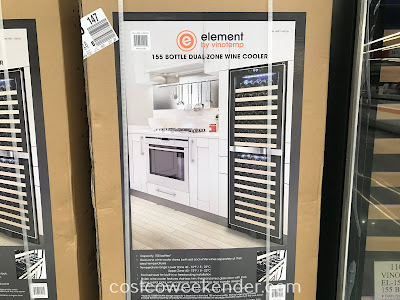 Costco 1100155 - Vinotemp EL-155BSH 155 Bottle Dual-Zone Wine Cooler: great for any wine lover