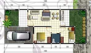 Contoh Denah Rumah Tipe 45 Model Desain Minimalis 