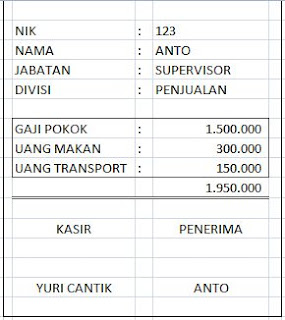 Download Contoh Slip Gaji excel & document ~ Contoh Artikel