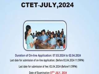 CTET July Notification out