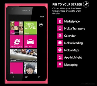 nokia lumia with magenta color