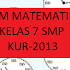 KKM MATEMATIKA KELAS 7 SMP K13 REVISI