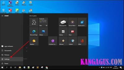 Gambar ilustrasi tampilan start menu di windows 10