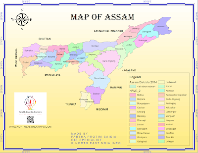 District wise Map of Assam