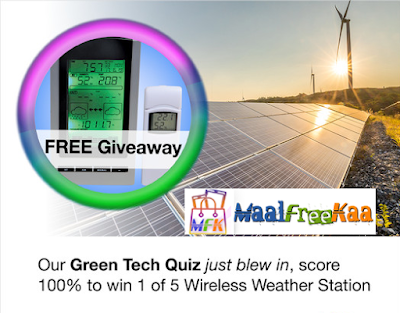 Green Tech Quiz Answer & Win Wireless Weather Stations