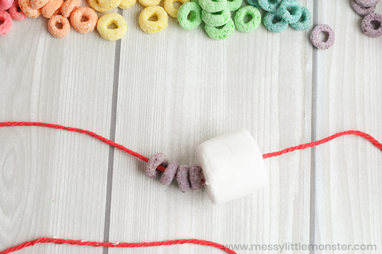 Rainbow Craft for toddlers and Preschoolers - Threading Craft - Messy  Little Monster