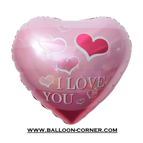 Balon Foil Hati Motif Gradient I LOVE YOU