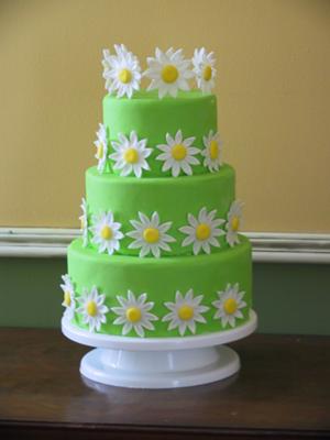Green wedding cakes are frequently preferential by brides who have opted for