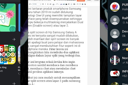 Cara menampilkan Split Screen pada Samsung Series A 