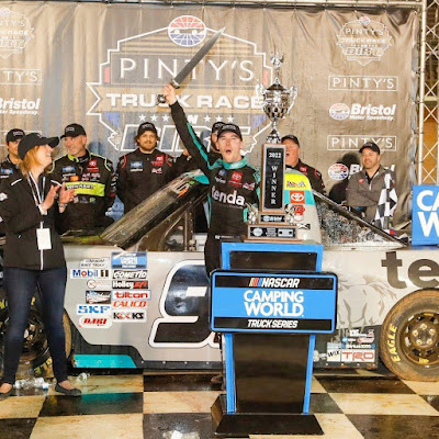 Ben Rhodes Rallies Late to Win Pinty's Truck Race on Dirt