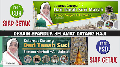 Banner Selamat Datang Haji CDR PSD