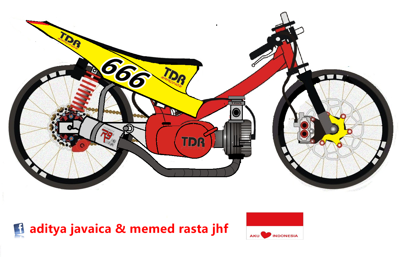 Gudang Gambar Kartun Motor Drag Bike Phontekno