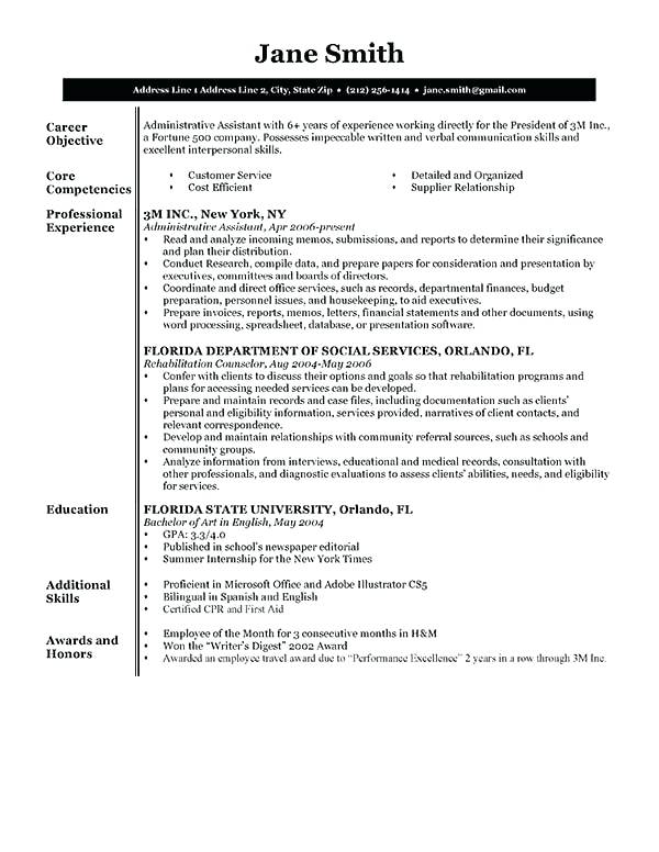 samples of great resumes good job resume samples great administrative assistant resumes administrative assistant admin resume sample good job resume samples of successful resumes 2019