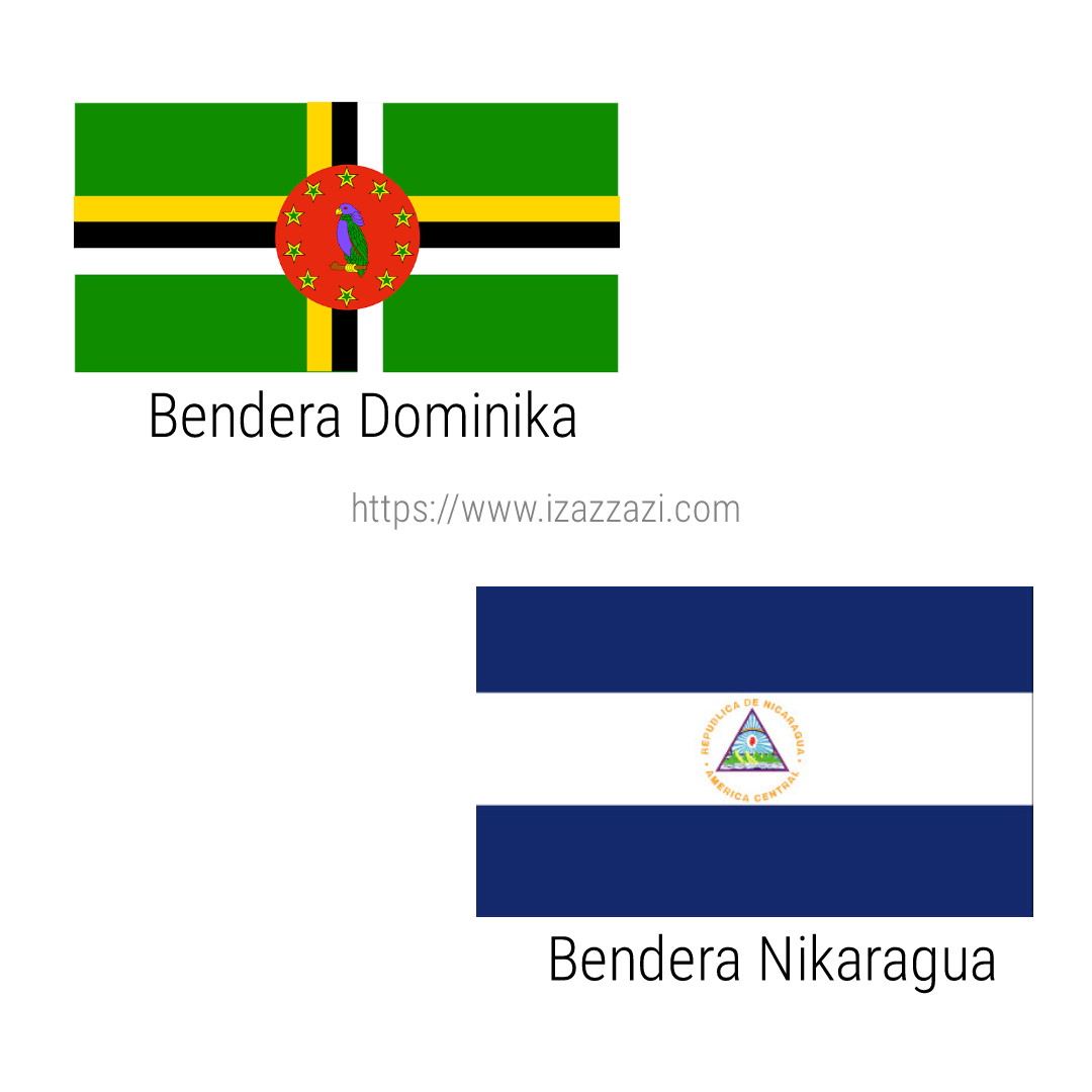 Bendera Nicaragua dan Dominica