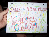 Barack Obama poster made by fifth grader