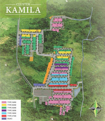 Siteplan denah cluster kamila sawangan depok