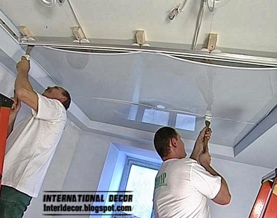  PVC Stretch ceiling installation ideas designs images