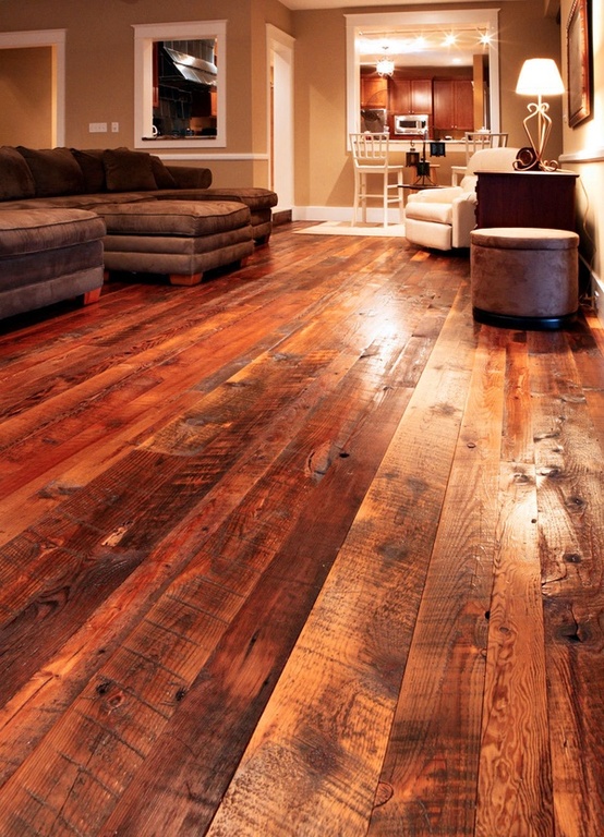 These Barn Wood Floors have character and are not just for rustic 