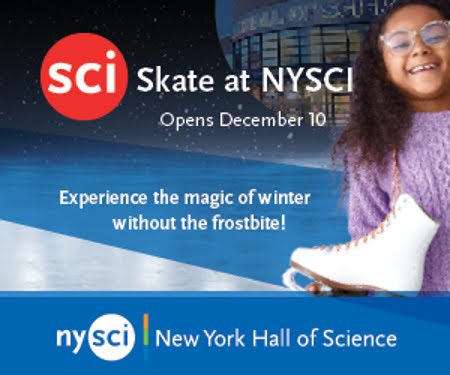 holiday non-ice skating rink at NYSCI
