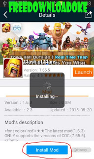 Cara Pemasangan XMod Games di Game Clash of Clans