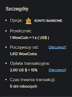 Wypłata na konto bankowe