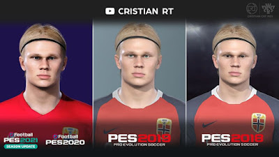 PES 2021 Faces Erling Braut Haaland by Cristian CRT