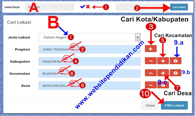 Cara Mengisi Lokasi Kerja PUPNS