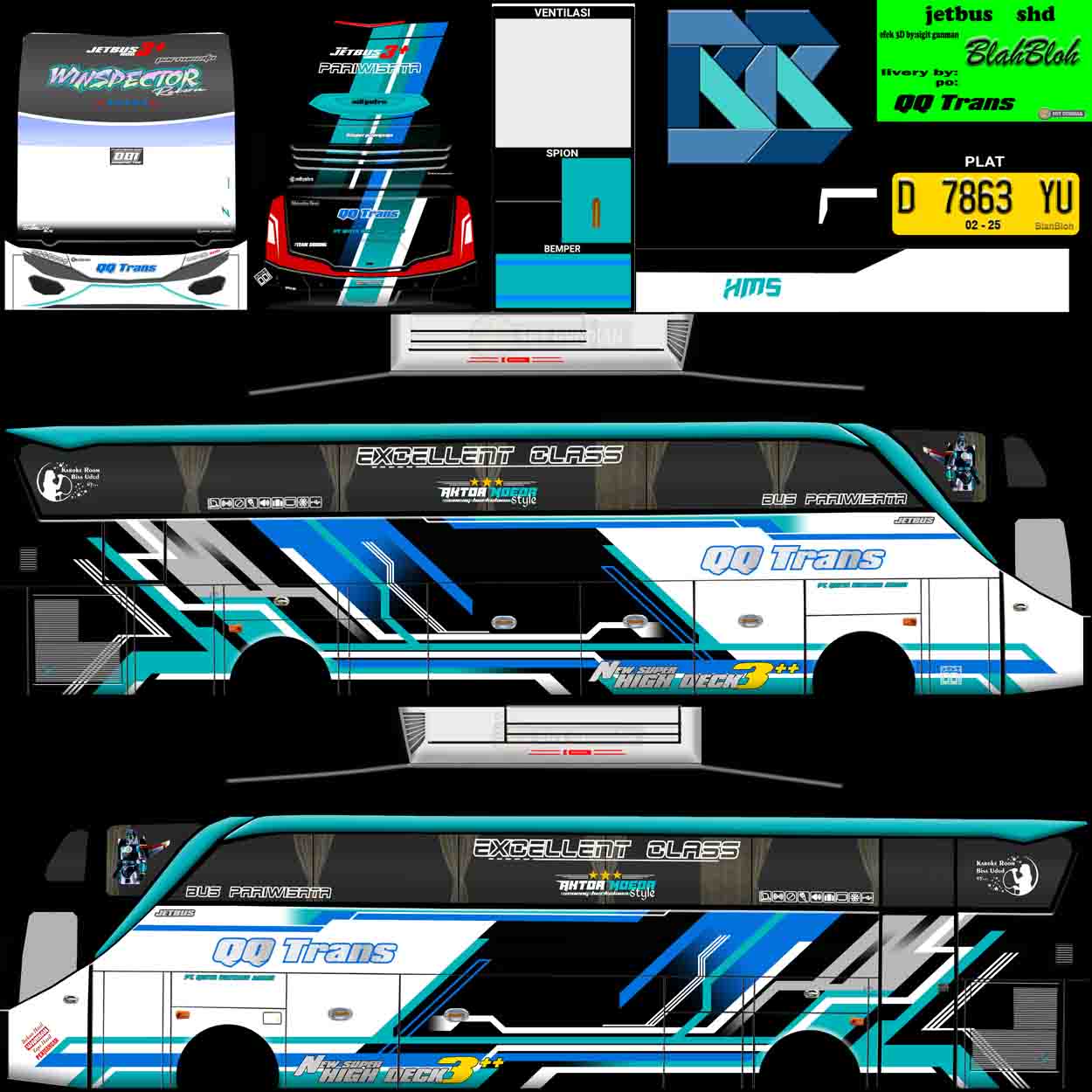 gambar livery bus viral