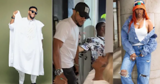 “She is just too humble”  ~ Mixed reactions from fans as Tiwa Savage exchanged pleasantries with Charles Okocha [Video]