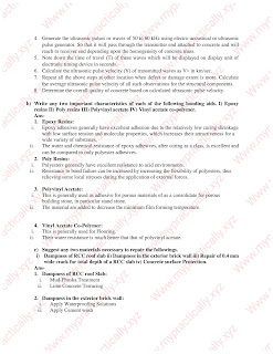 Maintenance and Repair of Structure Question Bank Answers