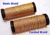 Some colors of Kreinik Braids are thicker than basic colors due to the raw materials