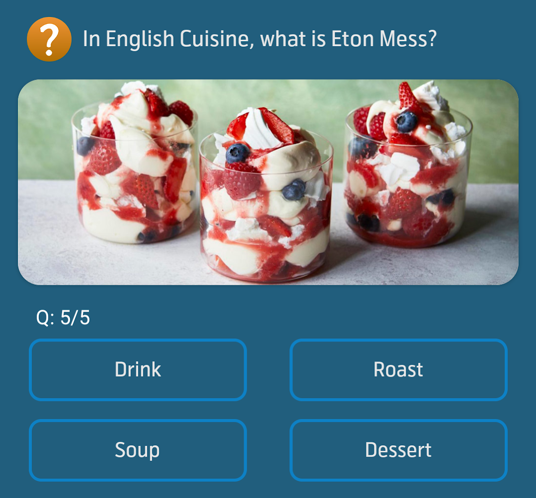 In English Cuisine, what is Eton Mess?