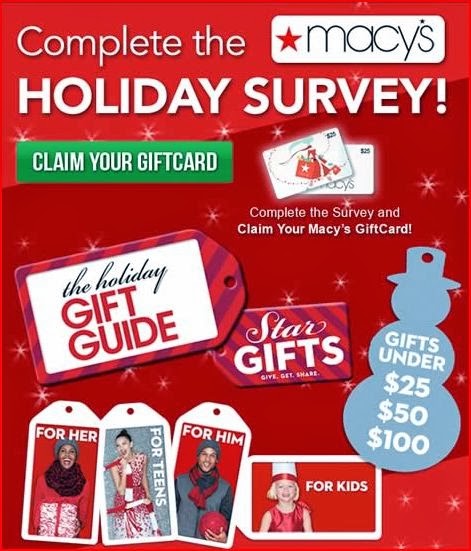 CLAIM YOUR 25 MACY'S HOLIDAY GIFT CARD Sign Up SCAM