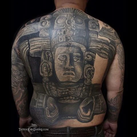 imagen de un tatuaje maya