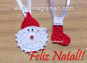 Papai Noel e Bota em Crochê - Feliz Natal!!