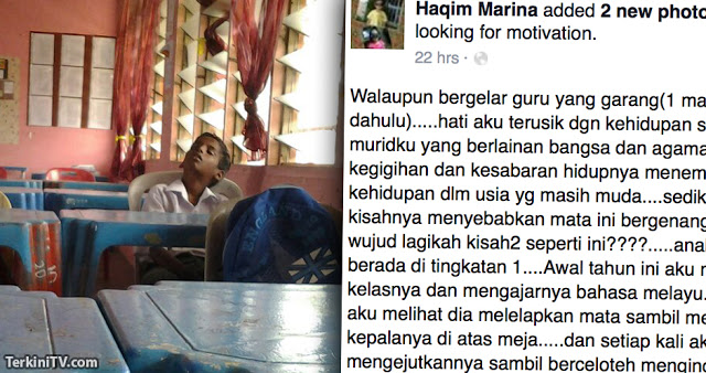  "Budak ini Asyik tidur Dalam kelas Aje" - Kisah disebaliknya sungguh memilukan..