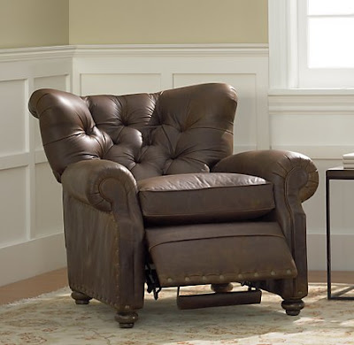 Leather Furniture Refinishing on Restoration Hardware S Buster Leather Recliner