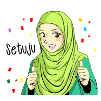  Stiker  Update Status Gambar Hijab Anak Muslimah PNG 