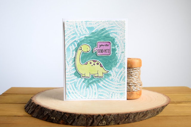 Dinosaur Card by Jess Crafts featuring Neat and Tangled Prehistoric and Shimmerz Paints #neatandtangled #jesscrafts #shimmerzpaints