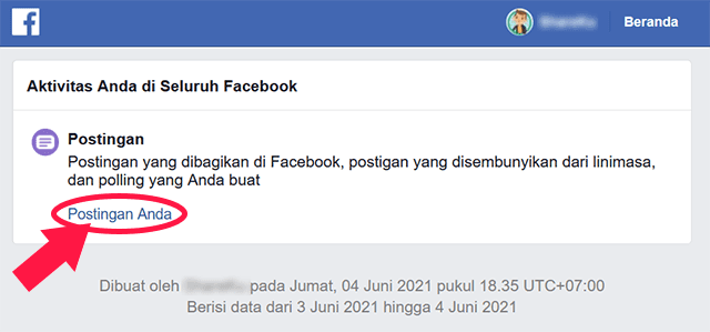 Cara Mengembalikan Postingan FB Yang Terhapus Dengan Backup Data Lewat PC