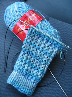 Download Knitting By The Ocean: Lacy Mock Cable Anklet Socks
